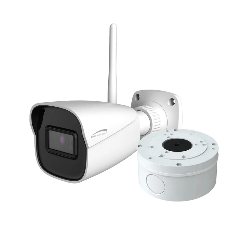 Speco 4MP WiFi 2.4 GHz Wireless Bullet Camera with IR,JBox,White,NDAA (SPE-O4VBW2)
