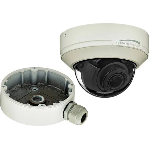 Speco 4MP H.265 IP Dome Camera with IR, WDR 2.8-12mm mot Lens,JBox,White,NDAA (SPE-O4VD2M)