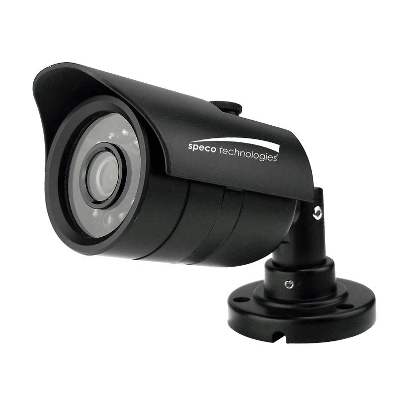 Speco 2MP HDTVI Day/Night Camera w/12 IR LEDs, 3.6mm Lens, Black Housing (SPE-VL62T)