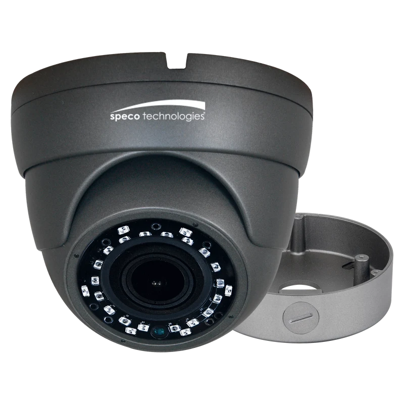 Speco 2MP HDTVI CVI AHD CVBS Eyeball Cam,2.8-12 mm Motorized Lens,JBox,UL,Grey (SPE-VLDT3GM)