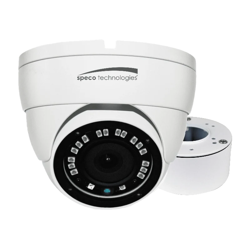 Speco 2MP HDTVI CVI AHD CVBS Eyeball Camera,3.6mm Lens,Junc Box,UL,White (SPE-VLDT4W)