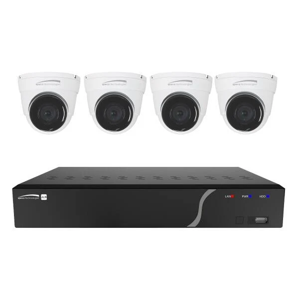 Speco IP Kit 4Ch H.265 NVR with 4 Outdoor IR 5MP IP Cameras, 2.8mm lens, 1TB (SPE-ZIPK4N1)