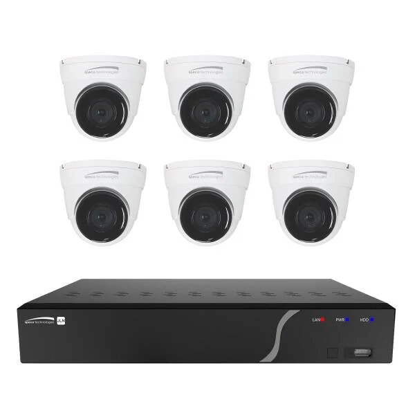 Speco IP Kit 8Ch H.265 NVR with 6 Outdoor IR 5MP IP Cameras, 2.8mm lens, 2TB (SPE-ZIPK8N2)