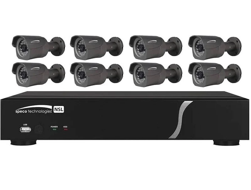 Speco 8 Channel Zip Kit with 8 Bullets, 2T HD (SPE-ZIPL88B2)
