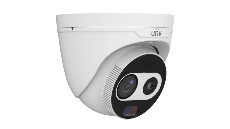 Uniview 4MP Thermal & Optical Dual-spectrum Turret Network Camera, 7mm (TIC3612SA-F7-4F6AC-I1)