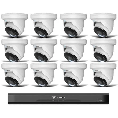 Luminys LumiLightBand IP Bundle, 16 CH NVR 4TB, 12 x 8MP Turret Cameras (LM-K8T-16B2A4)