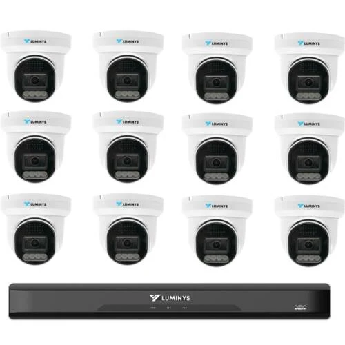 Luminys 5MP LumiLuxLite IP Bundle Kit, 16 Channel NVR, 12 5MP Turret Cameras (LM-K5T-16L2A4)