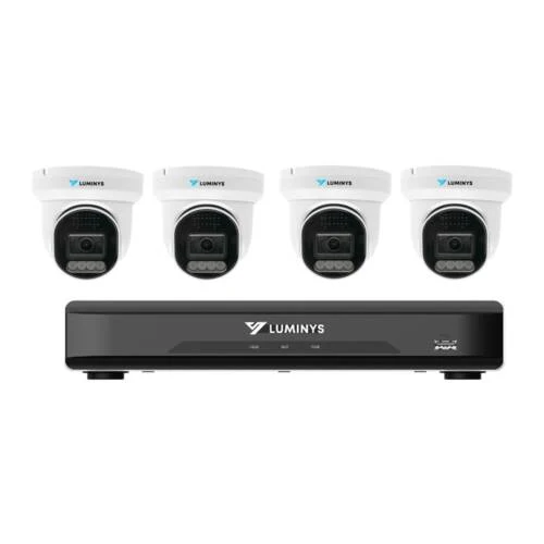 Luminys 5MP LumiLuxLite IP Bundle Kit, 4 Channel 2TB NVR, 4 5MP Turret Cameras (LM-K54-4L1A2)