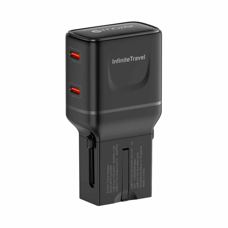 Mazer InfiniteTravel Pocket GaN PD65W 2C Travel Charger