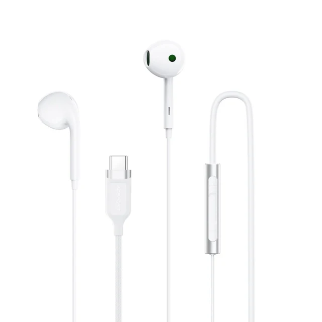 Acefast L7 USB-C Semi-In-Ear Wired Earphones With Mic – White