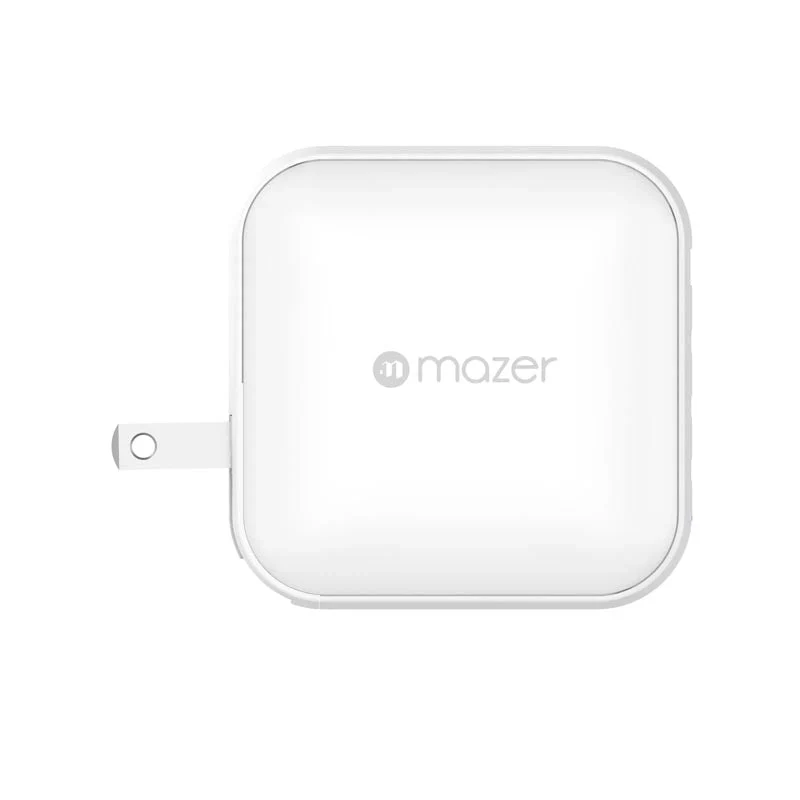 Mazer M-G100W-V5-WH PD100W 3C1A Travel Adapter with Changeable Plugs (White)