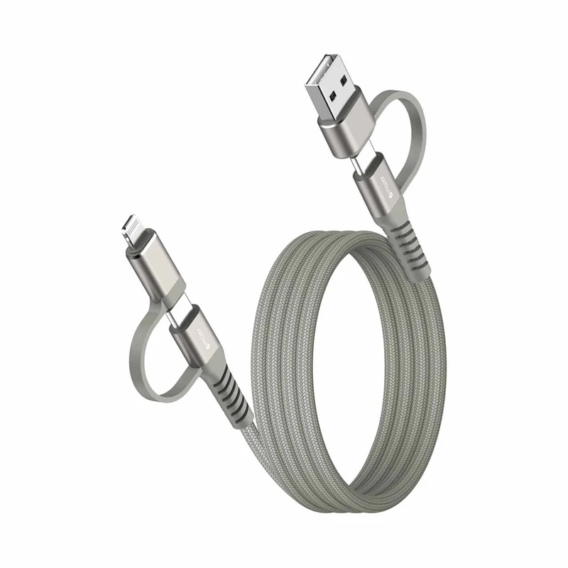 Mazer M-Cobra-C61DUO 60W 1M Fast Charging Cable - Titanium