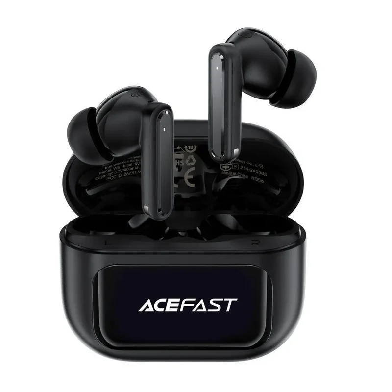 Acefast W6 Smart Screen Active Noise Cancelling True Wireless Earbuds - Black