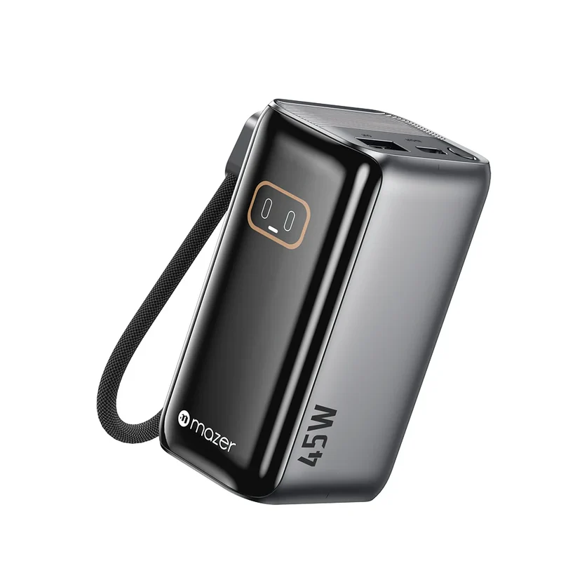 Mazer M-Ai-PC45R10-V7 PowerCharge Link R PD45W 10000mAh PB with Retractable Cable