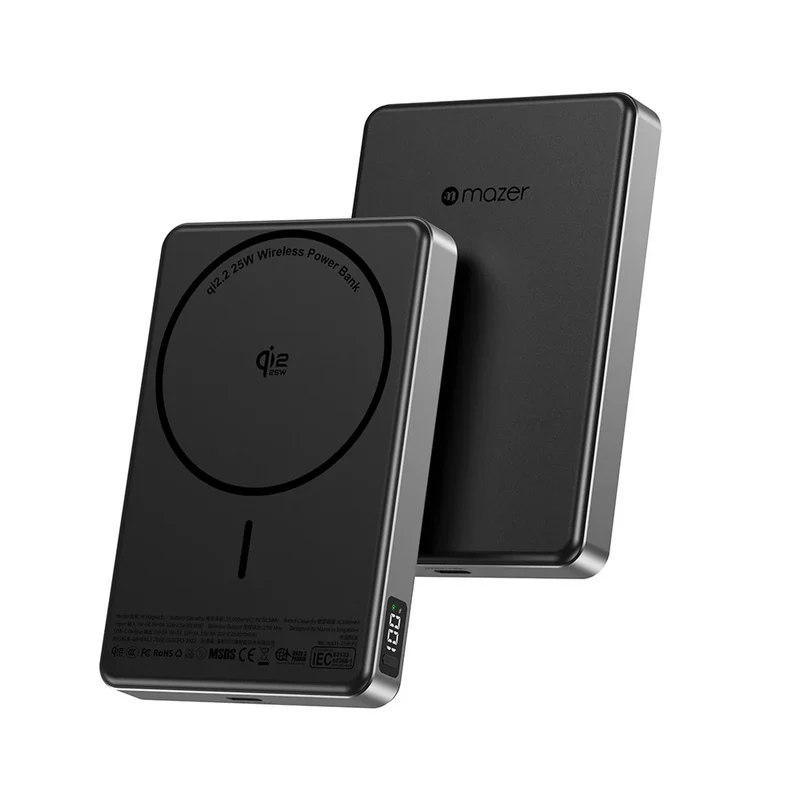 Mazer M-MagAir31-BK qi2-25W 10kmAh PD45W Power Bank (Black)