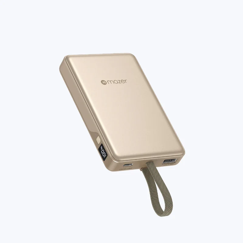 Mazer M-PC35L10V3 10k PD35W built-in USB-C Powerbank (Desert Titanium)