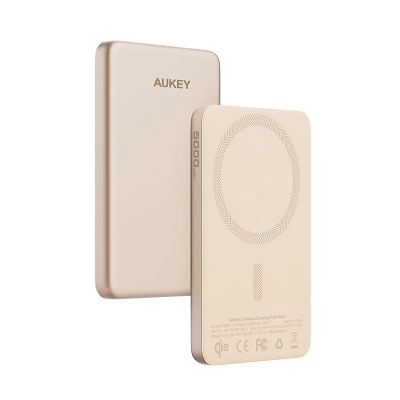 Aukey PB-MS07 MagFusion M Qi2 5000mAh Magnetic Wireless Power Bank