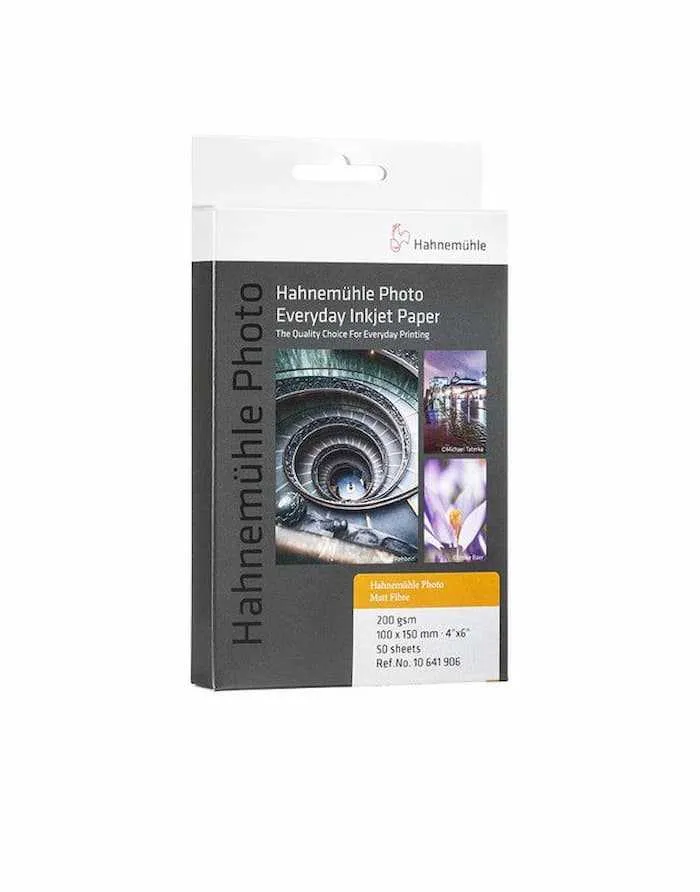 Hahnemuhle Photo Matt Fibre Inkjet Paper A6 (10x15cm) 200gsm - 50 Sheets