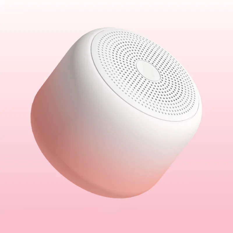 Alpha & Delta Play Mini Portable Bluetooth Speaker (White-Pink)
