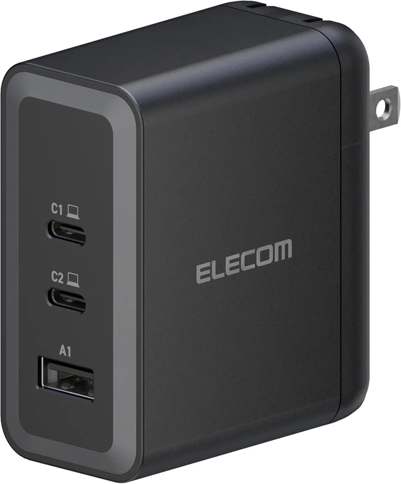 ELECOM 100W USB-C Wall Charger (3-Port)