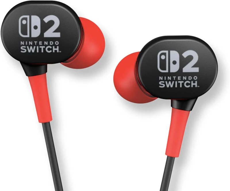PowerA Wired Earbuds for Nintendo Switch 2- Black