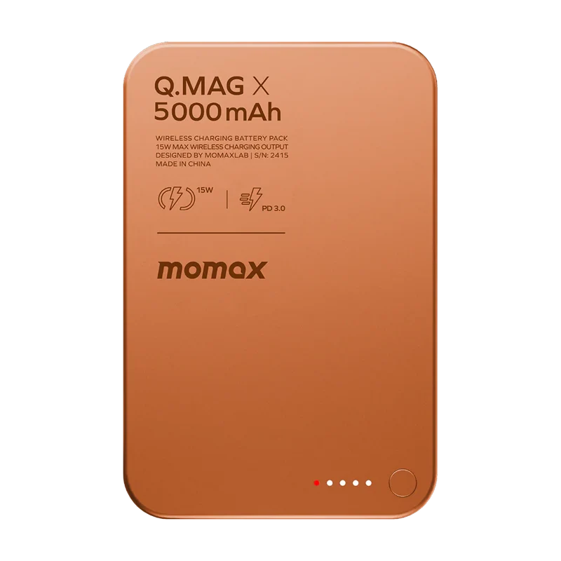 Momax IP116AM Q.MAG x Magnetic Wireless Battery Pack 5000mAh - Orange