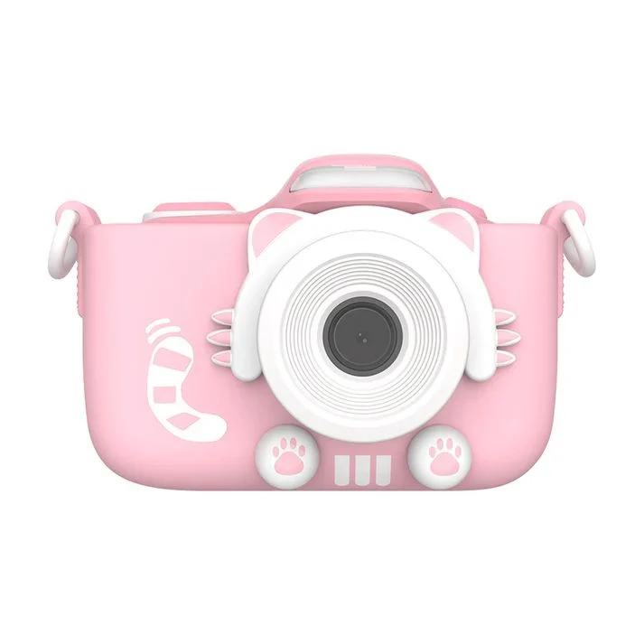 myFirst Camera 3 - Dual Lens Mini Camera for Boys and Girls Free Shockproof Case and Neck Lanyard - Pink