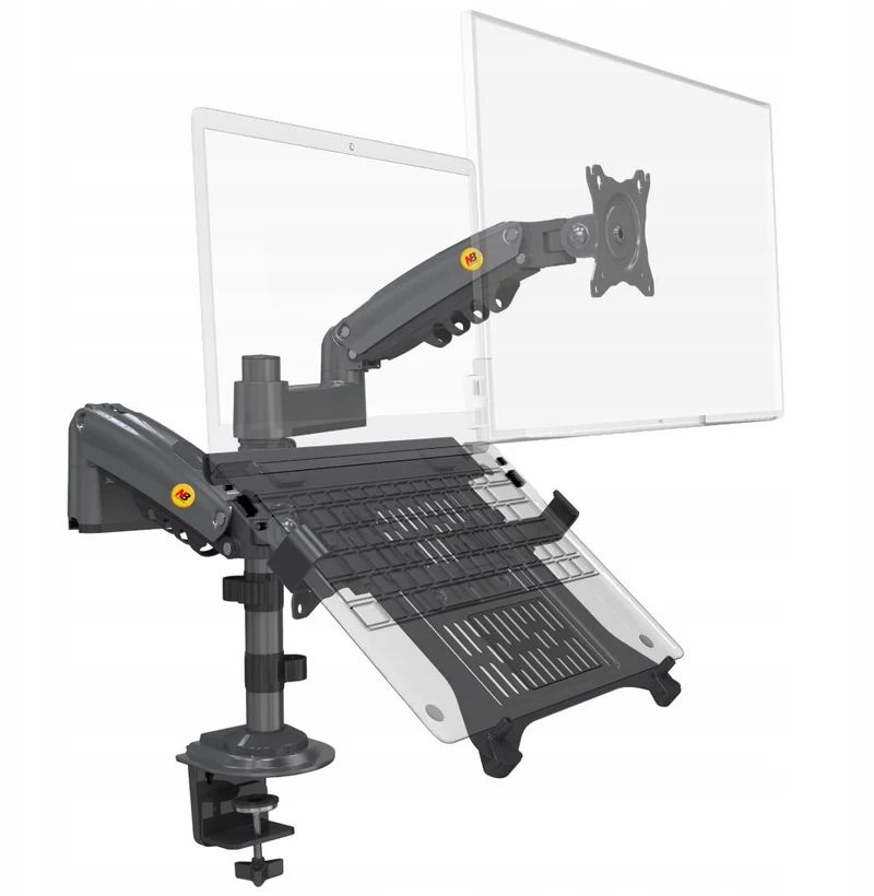 North Bayou H180-FP Monitor Arm - Grey
