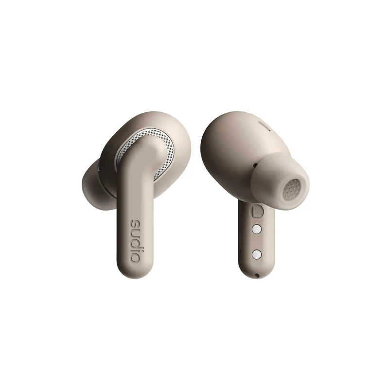 Sudio E4 Pro Wireless Earbuds with Hybrid Active Noise Cancellation - Latte