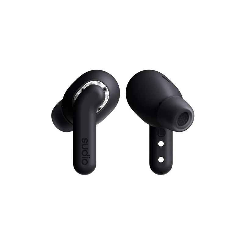 Sudio E4 Pro Wireless Earbuds with Hybrid Active Noise Cancellation - Black
