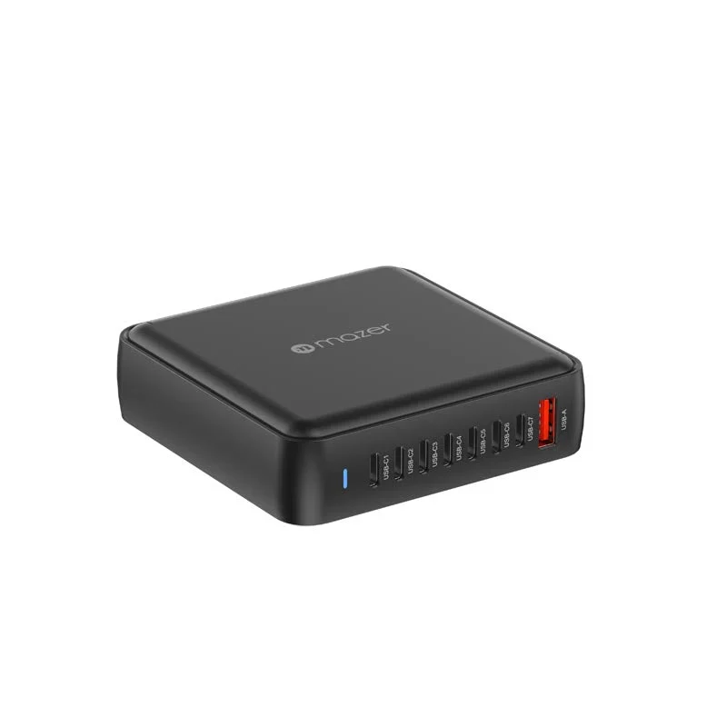 Mazer M-D170W-V5-BK PD170W 8Ports (7C1A) Desktop Charger with 1.5M Power Cable