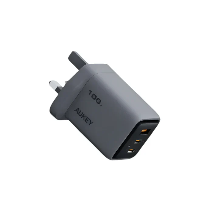 Aukey PA-C5 Comet Mix 3 100W PD 3-Port GaN Wall Charger with PPS for Laptop & Mobile